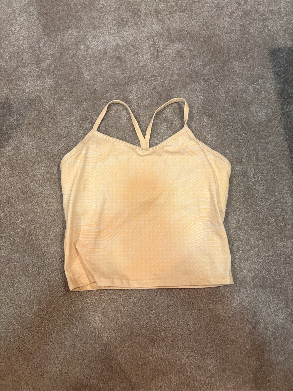 Athleta Light Yellow Strappy Tank Top